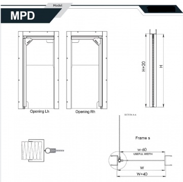 Usa batanta simpla sau dubla cu deschidere flexibila, 7 mm grosime, plastic moale, gama MPD
